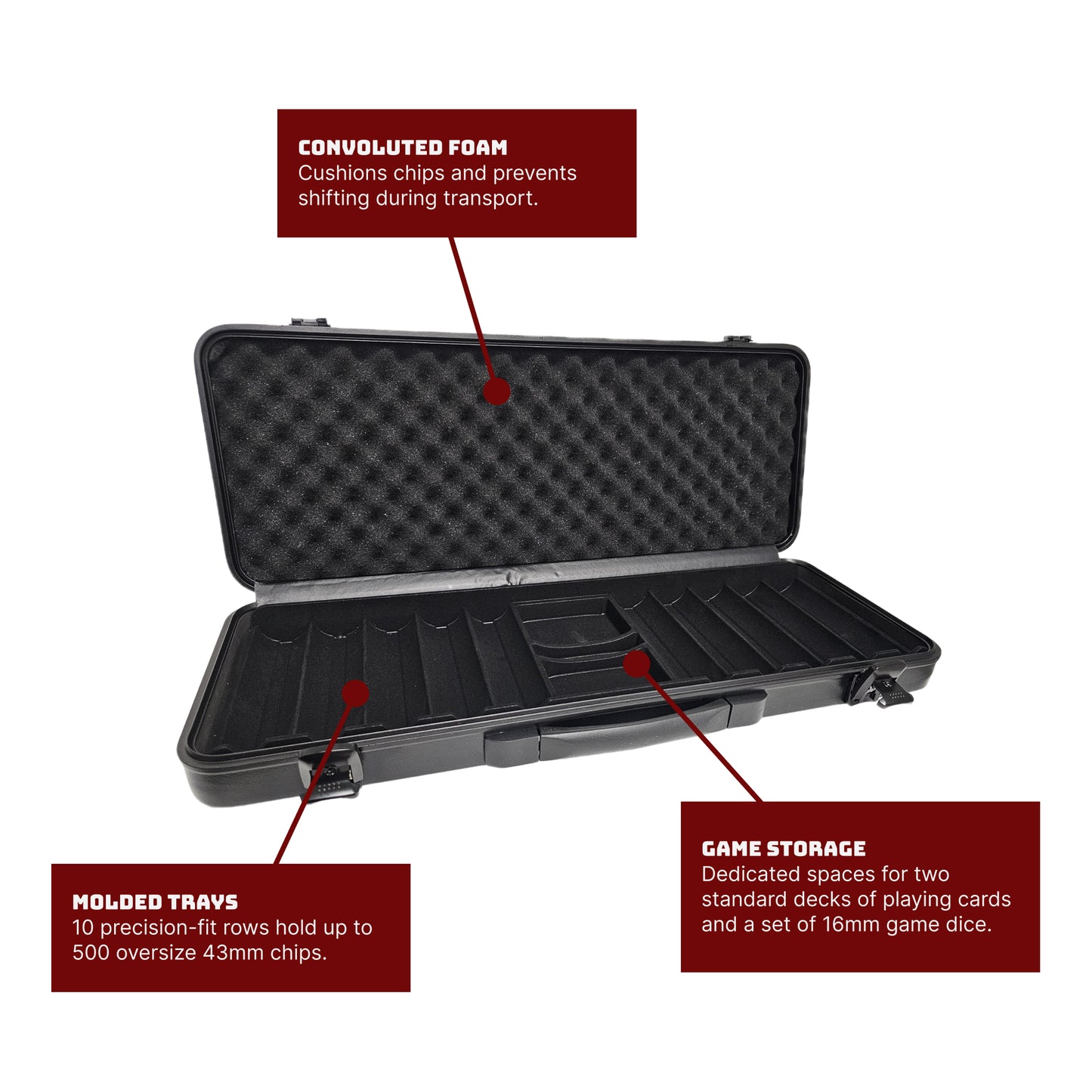 500-count 43mm Poker Chip Case