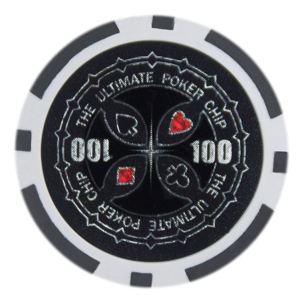 POKEO Pokerchips Ultimate Poker Chips - Rol 25 Stuks, Groen Waarde 25, Geïntegreerde IJzeren Kern 11,5g - Texas Hold'em Blackjack Set Beginners