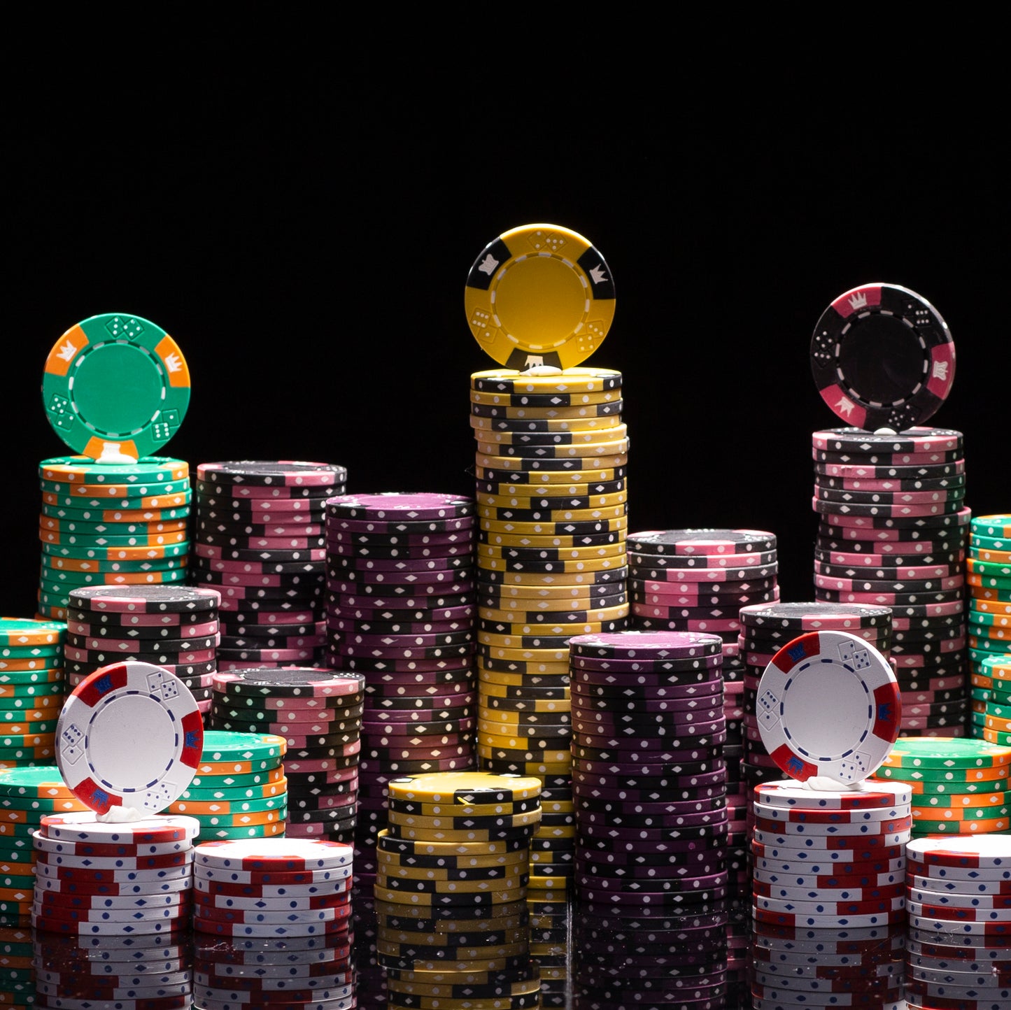 Crown & Dice Pre-built Poker Chip Set