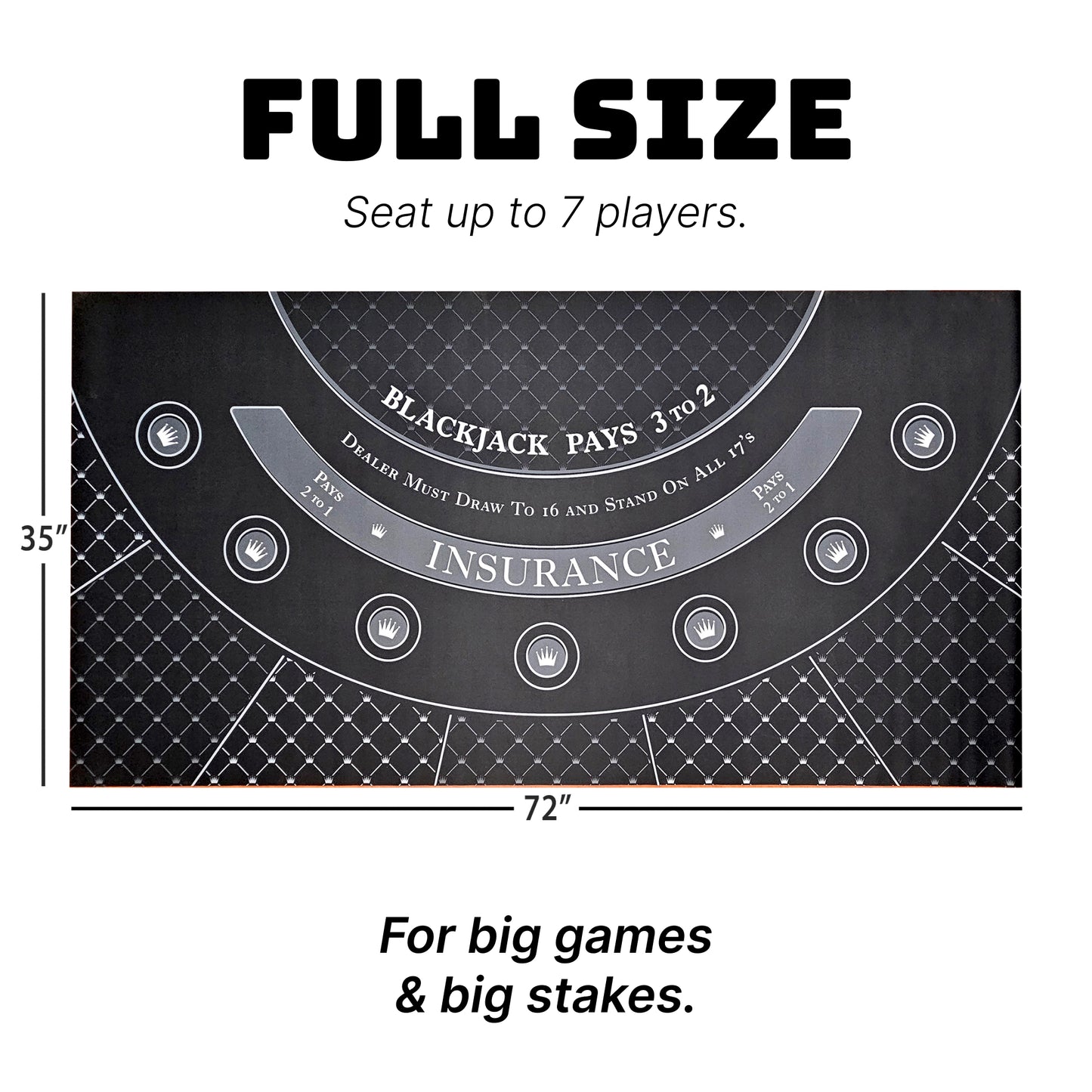 Roll-out Neoprene Blackjack Mat