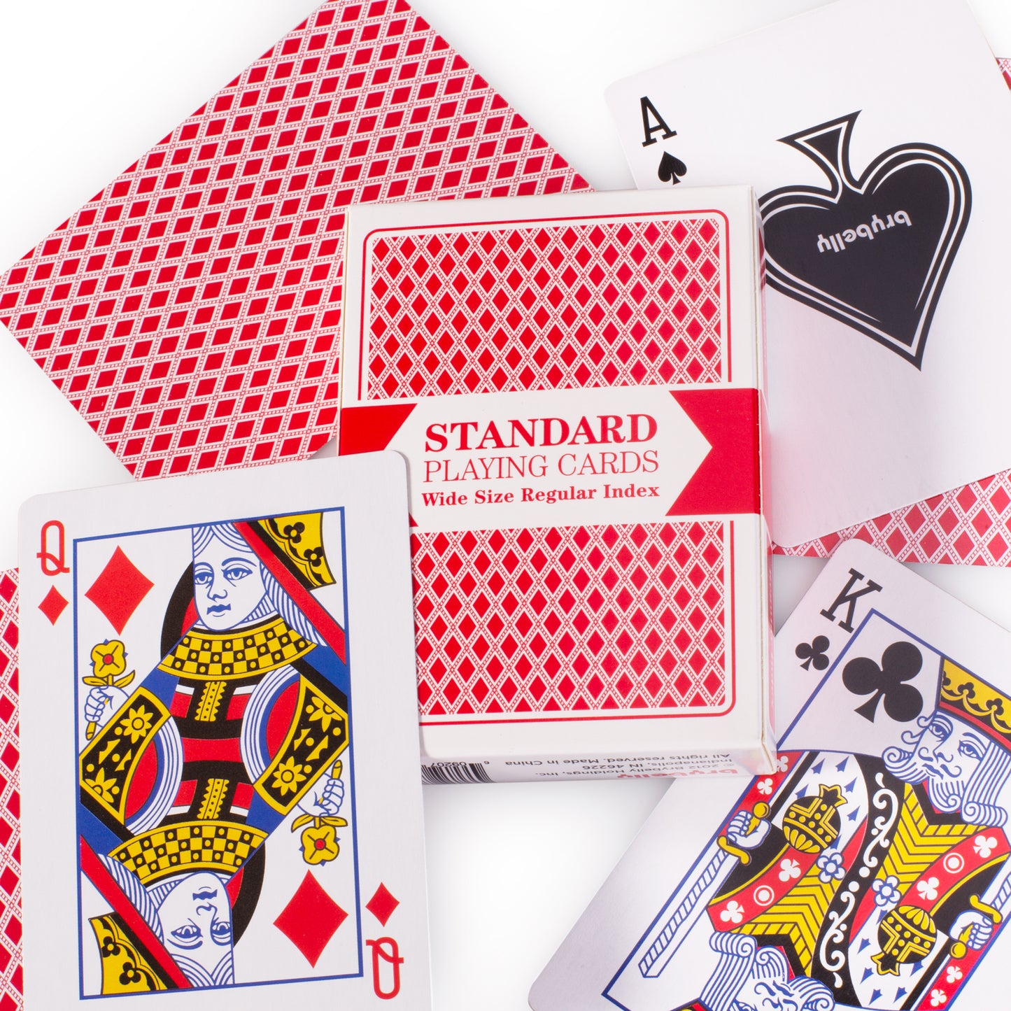 Playing Cards, Red - Poker Size, Regular Index