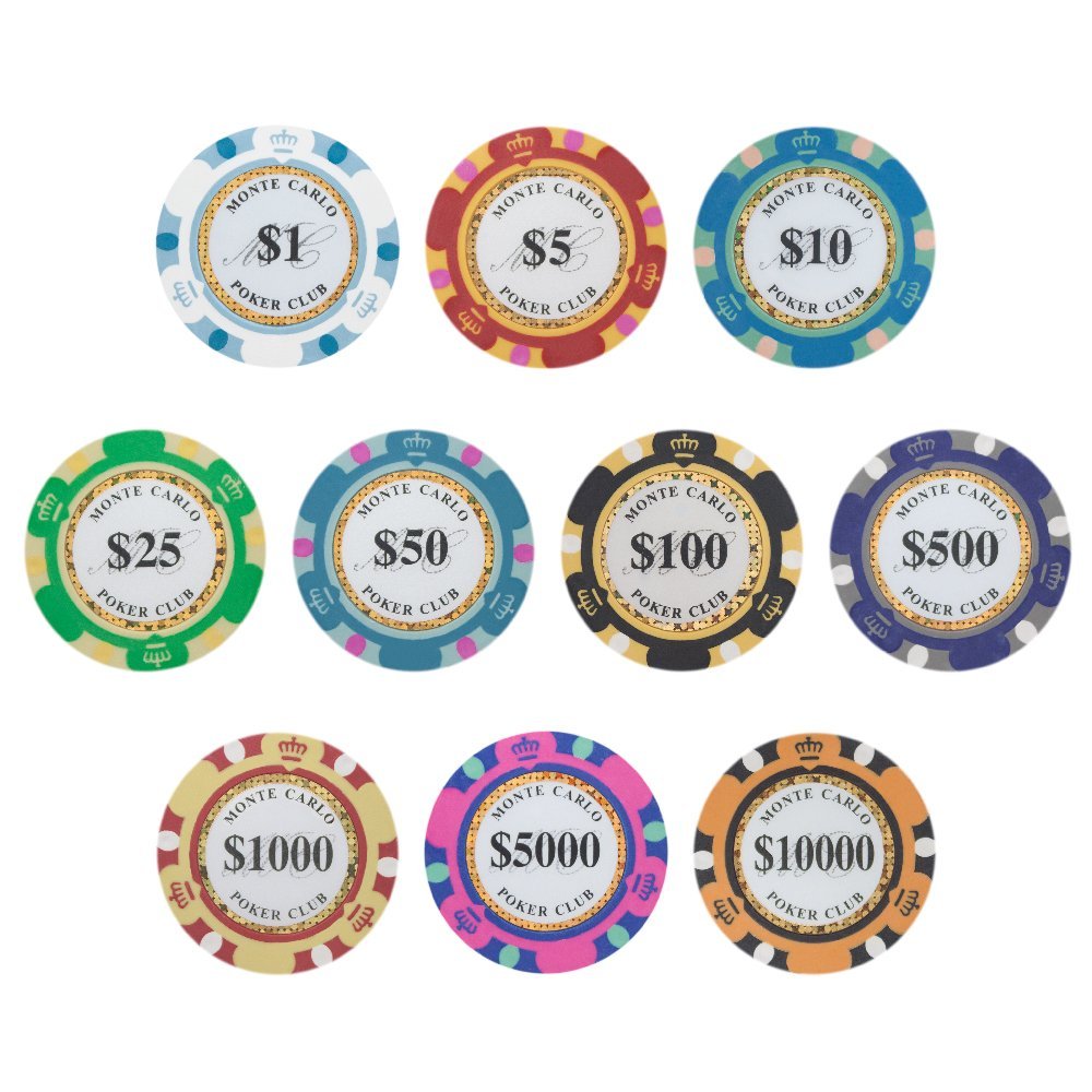 Monte Carlo 14-gram Poker Chips (25-pack)