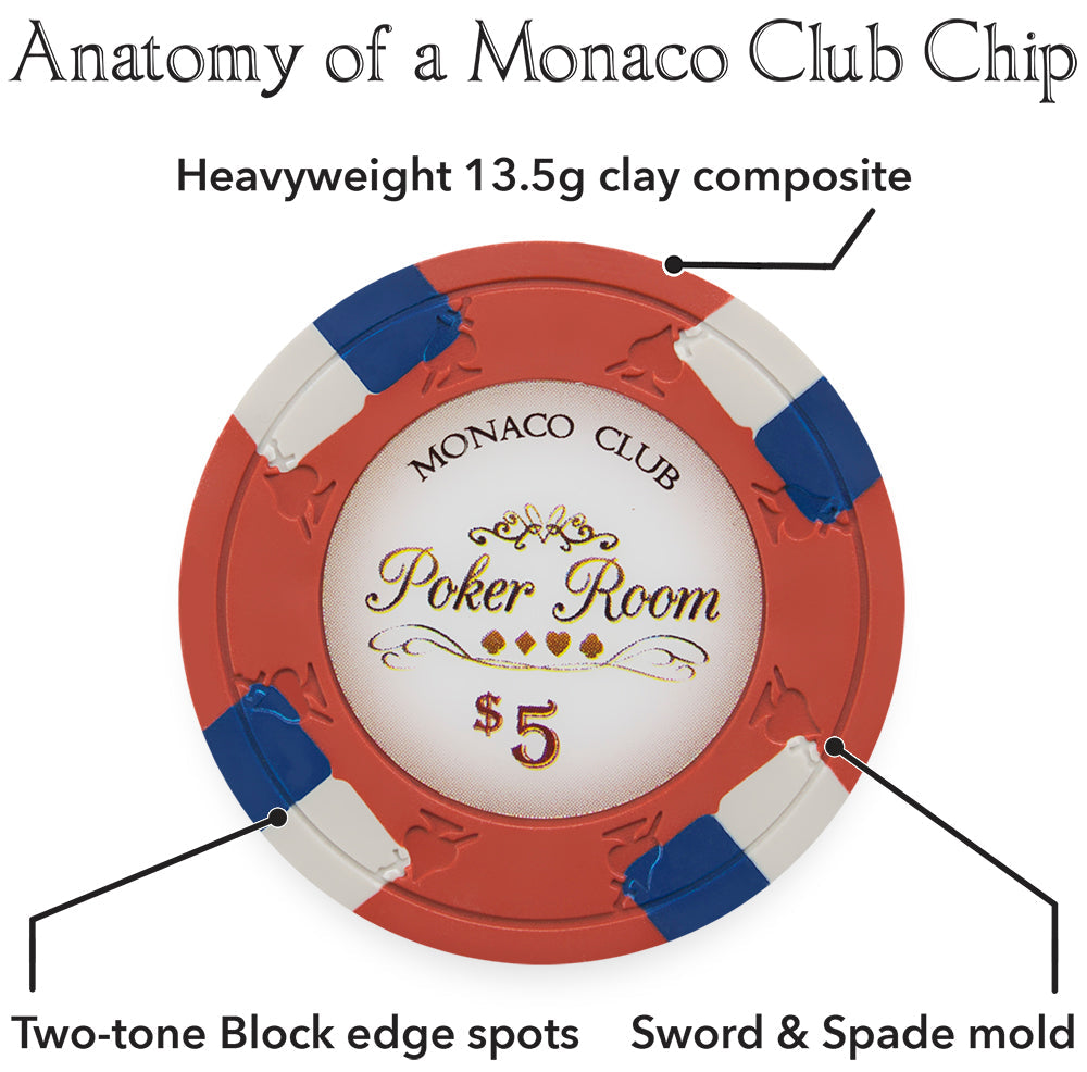 Monaco Club 13.5-gram Poker Chips (25-pack)