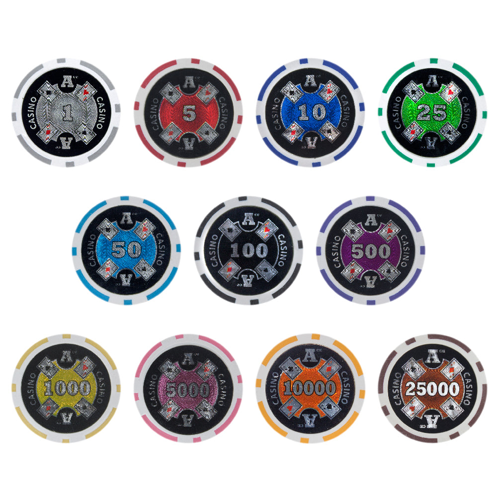 Ace Casino 14-gram Poker Chips (25-pack)