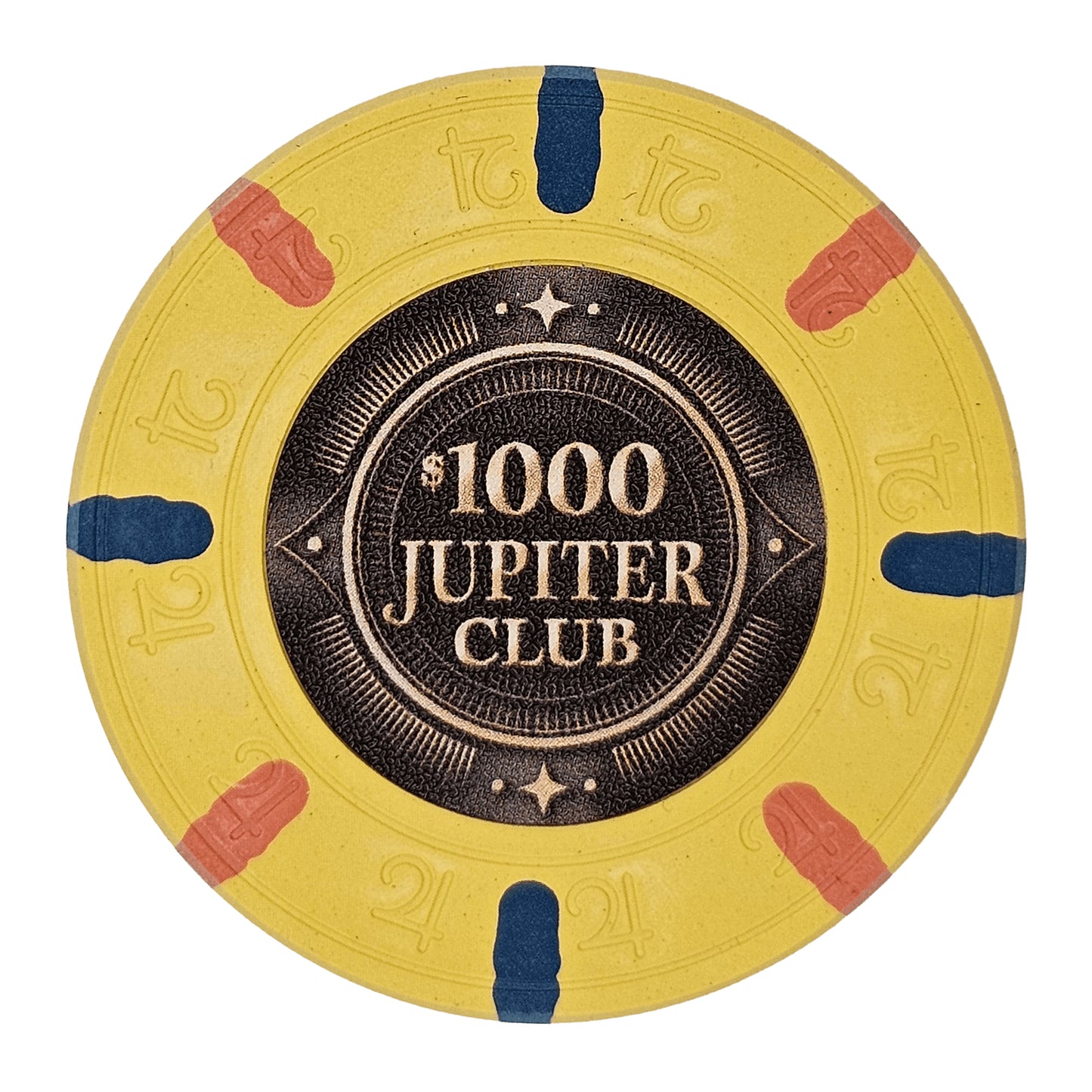 Jupiter Club 43mm Oversized 11-gram Poker Chips (25-pack)