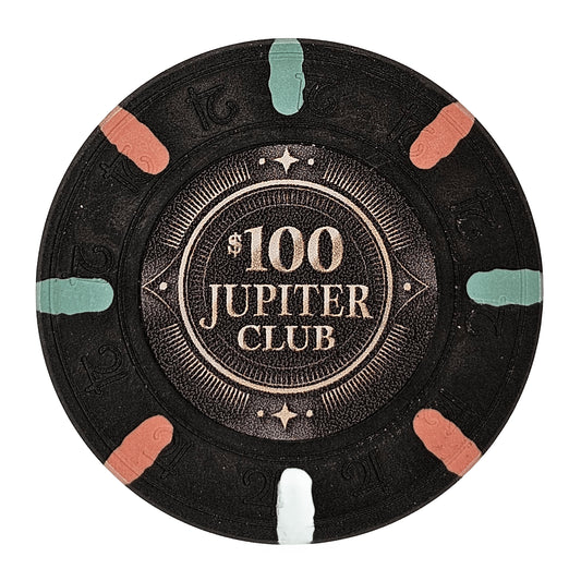 Jupiter Club 43mm Oversized 11-gram Poker Chips (25-pack)