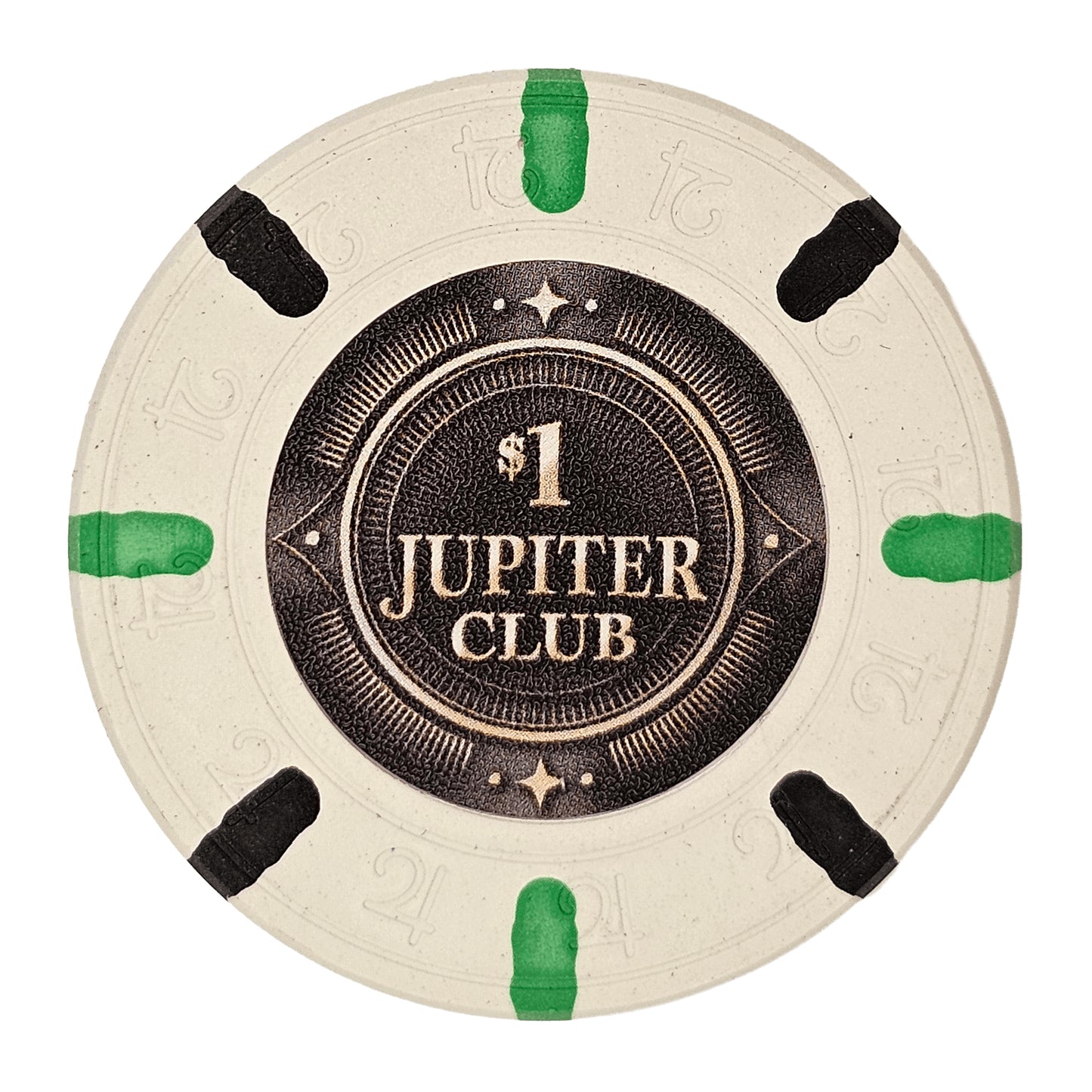 Jupiter Club 43mm Oversized 11-gram Poker Chips (25-pack)