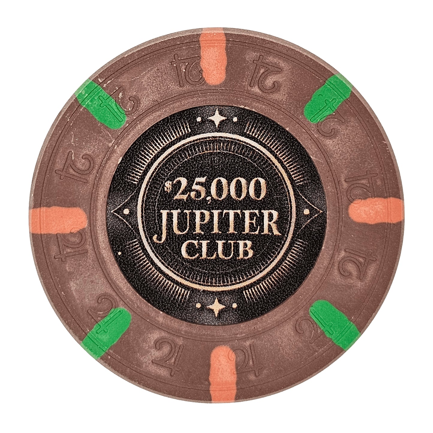 Jupiter Club 43mm Oversized 11-gram Poker Chips (25-pack)