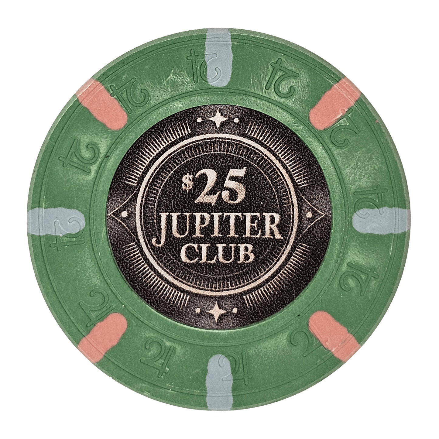 Jupiter Club 43mm Oversized 11-gram Poker Chips (25-pack)