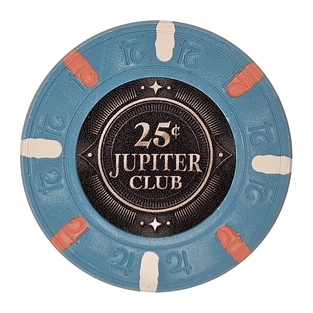 Jupiter Club 43mm Oversized 11-gram Poker Chips (25-pack) – Gaming ...