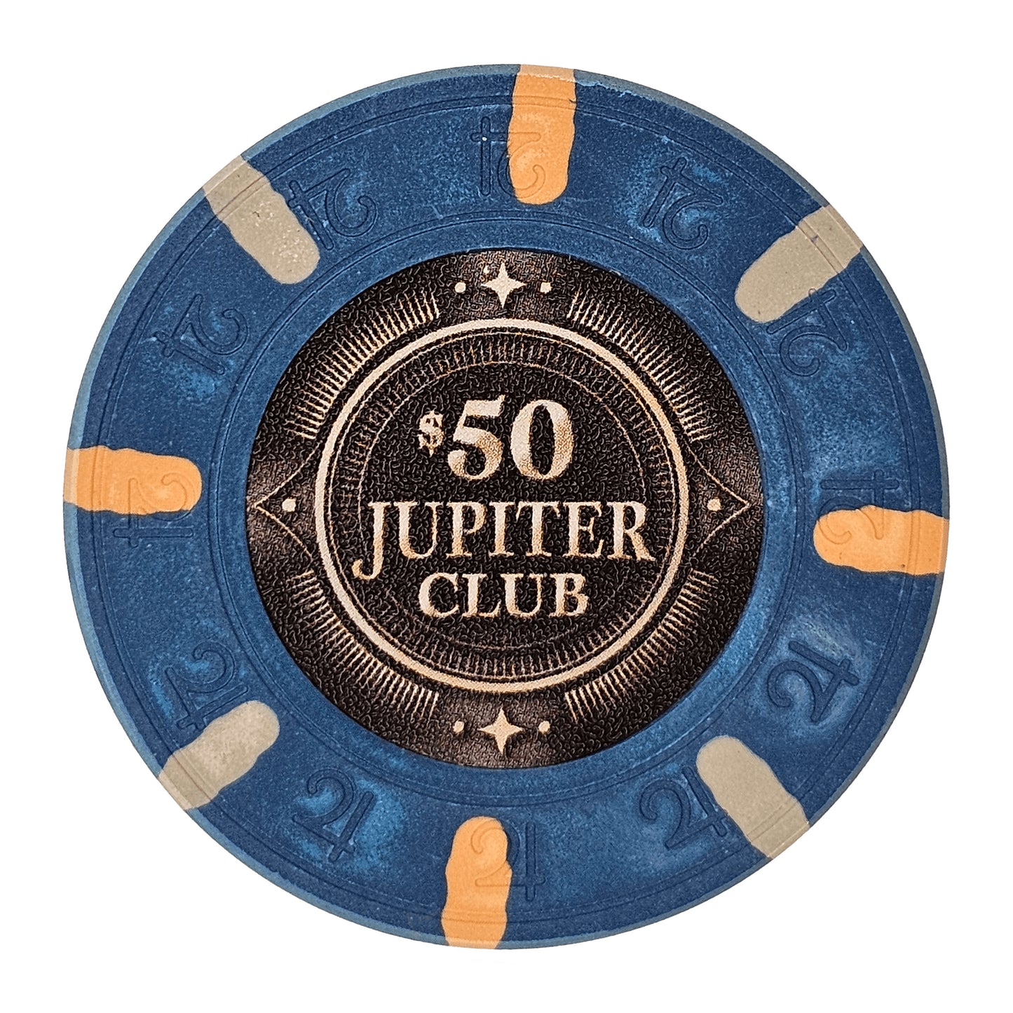Jupiter Club 43mm Oversized 11-gram Poker Chips (25-pack)