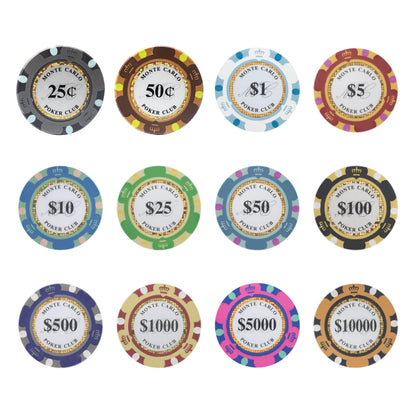 Monte Carlo 14-gram Poker Chips (25-pack)