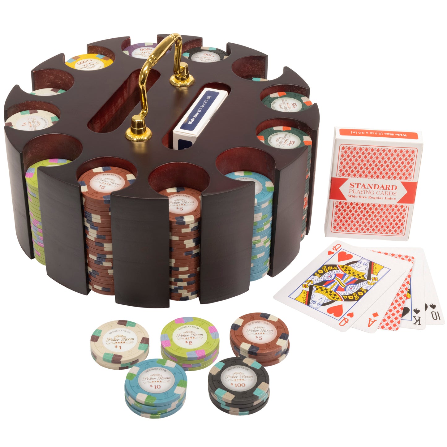 Monaco Club Pre-built Poker Chip Set