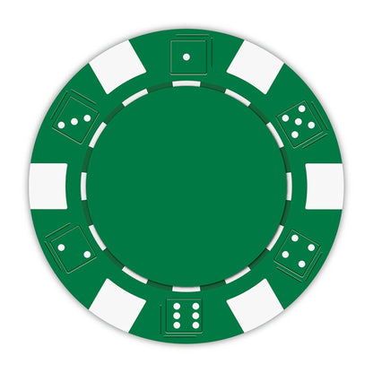 Striped Dice 11.5-gram Poker Chips (25-pack)