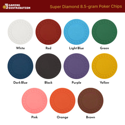 Super Diamond 8.5-gram Poker Chips (25-pack)