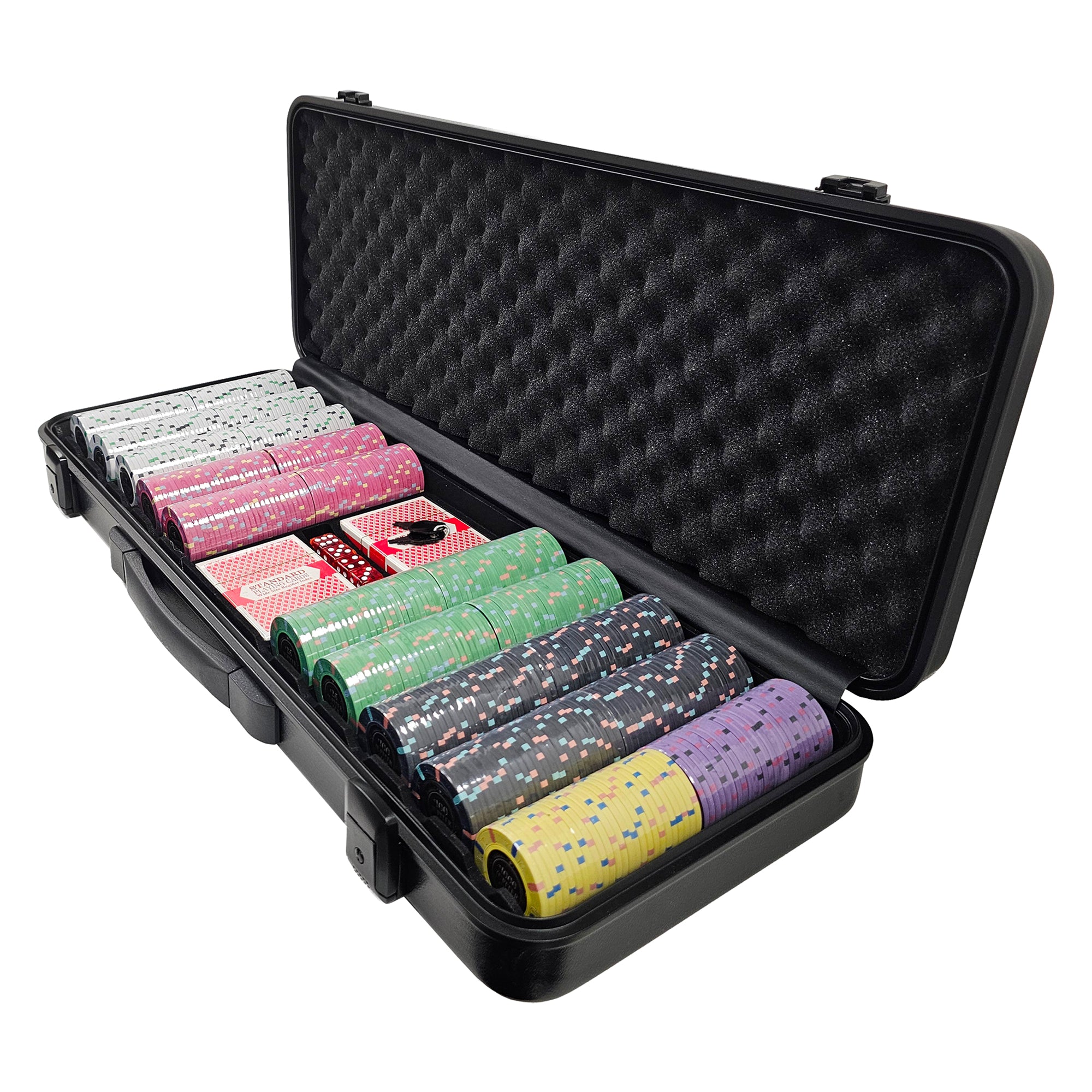 Jupiter Club 43mm Oversized Pre-built Poker Chip Set (500-count