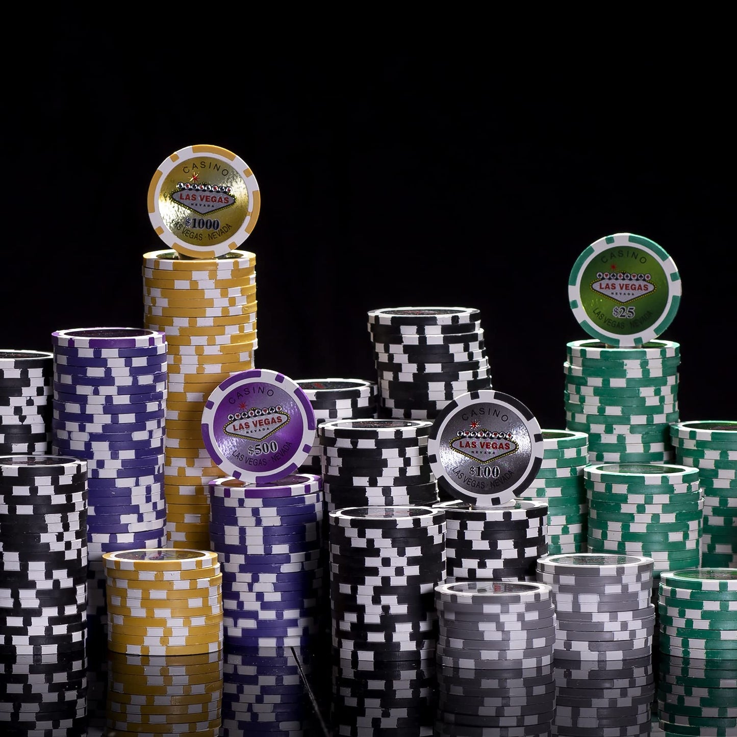 Las Vegas Pre-built Poker Chip Set