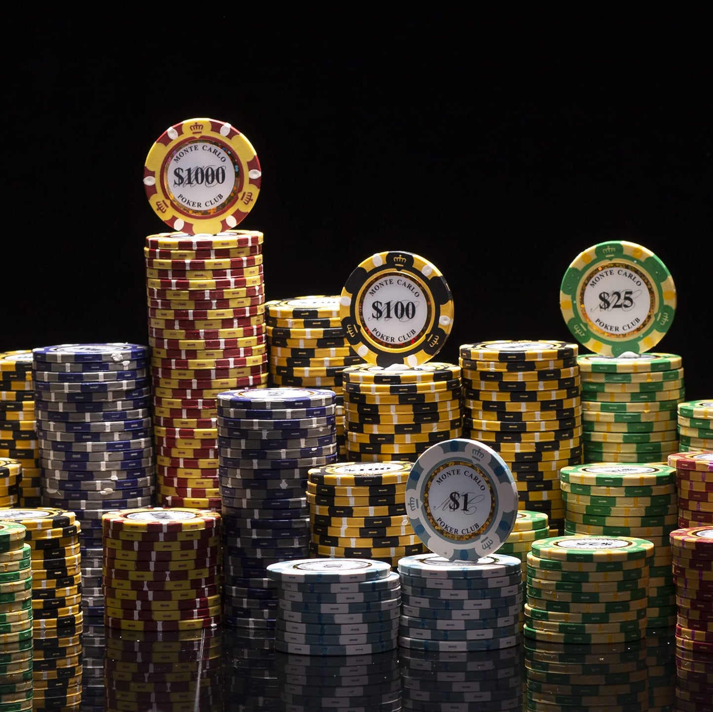 Monte Carlo Pre-built Poker Chip Set