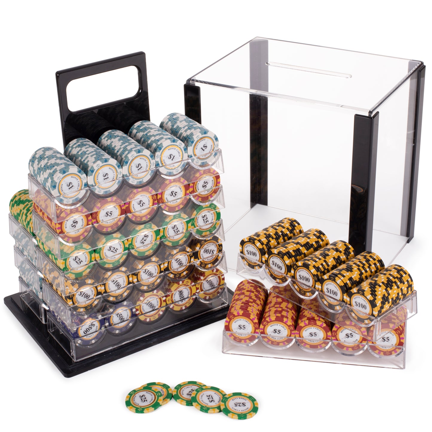 Monaco Club Pre-built Poker Chip Set