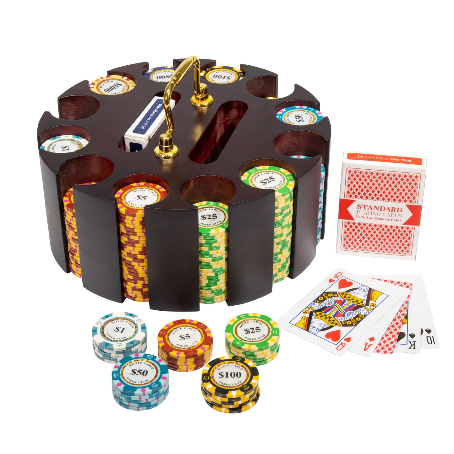 Monaco Club Pre-built Poker Chip Set