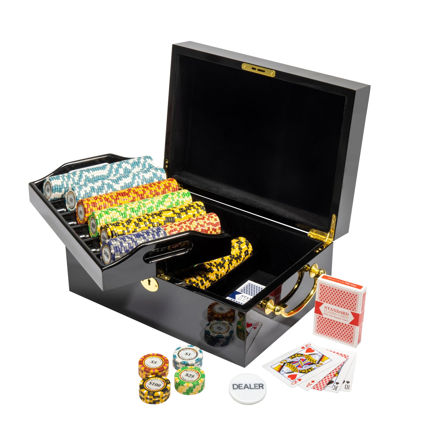 Monaco Club Pre-built Poker Chip Set