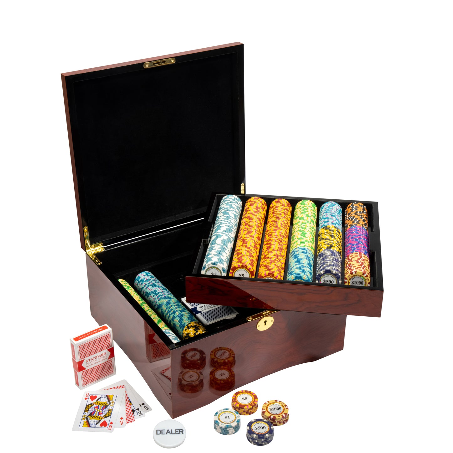 Monaco Club Pre-built Poker Chip Set