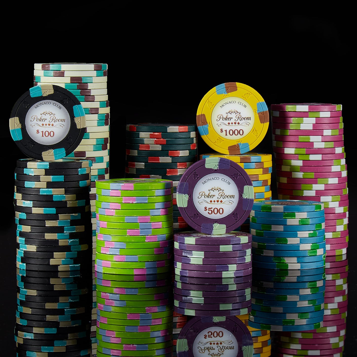 Monaco Club Pre-built Poker Chip Set