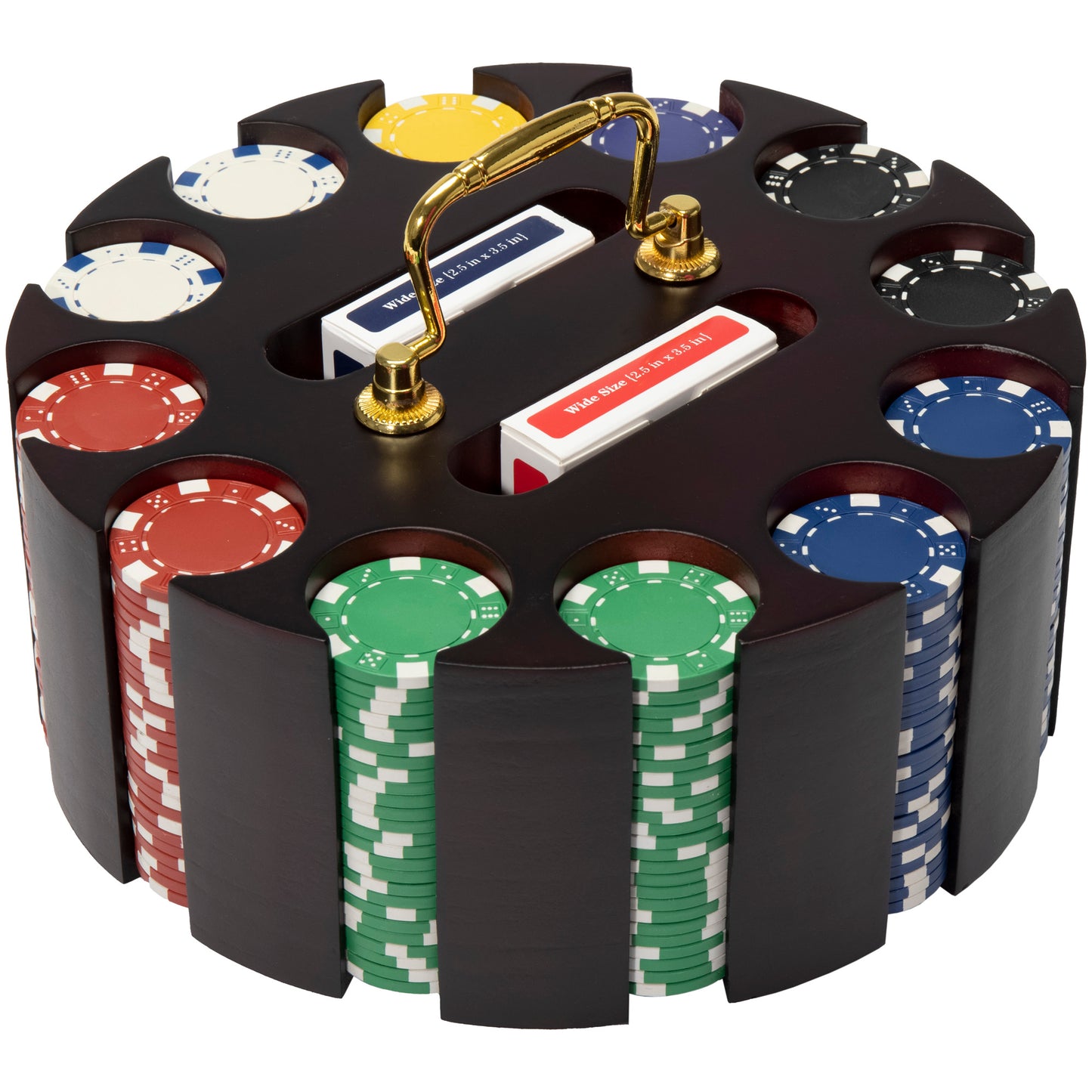 Striped Dice Pre-built Poker Chip Set