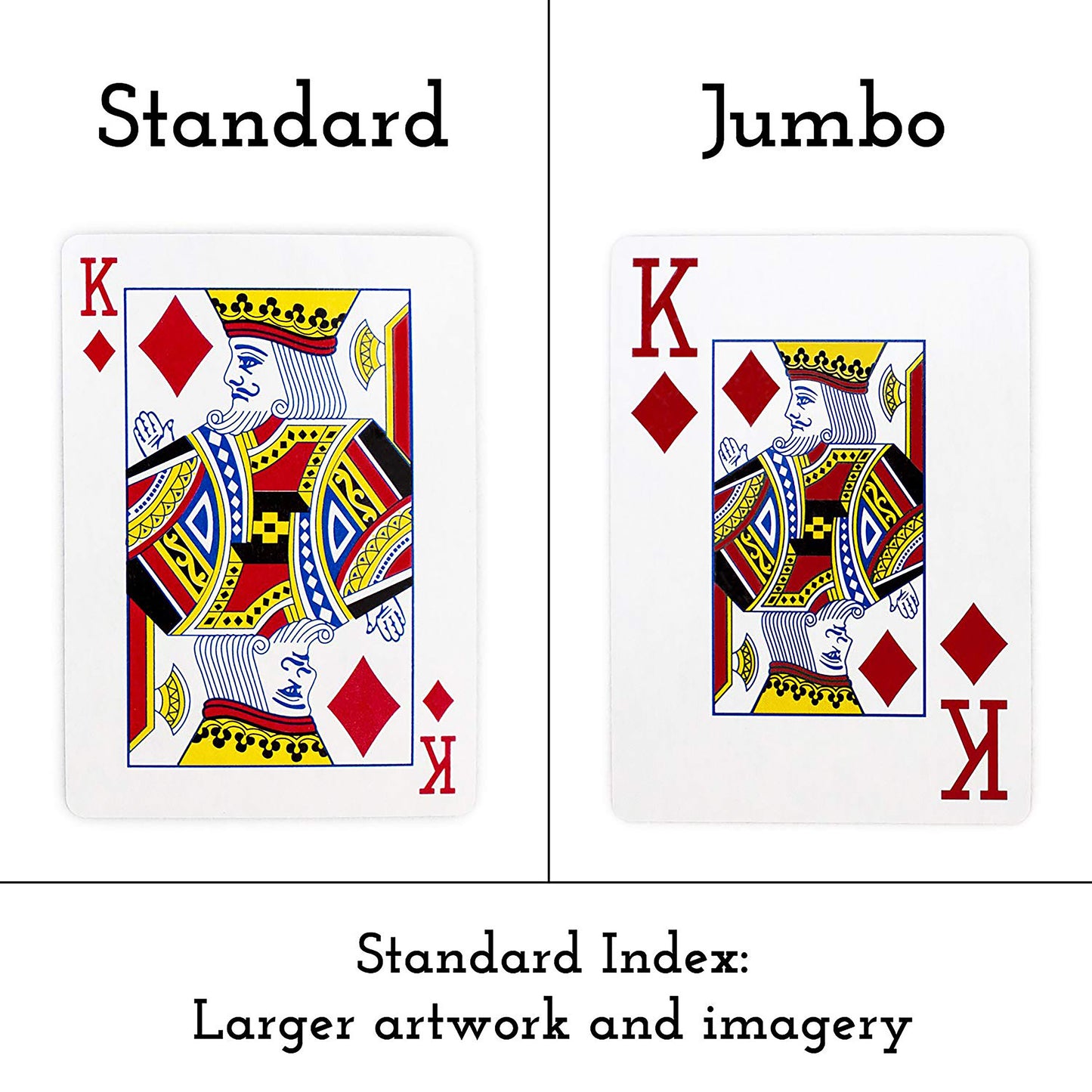 Playing Cards, Red - Poker Size, Regular Index