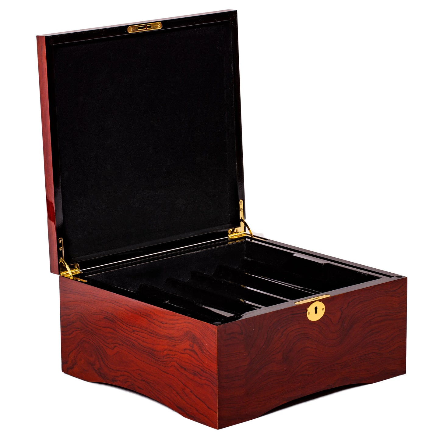 750-count Red Mahogany Poker Chip Case