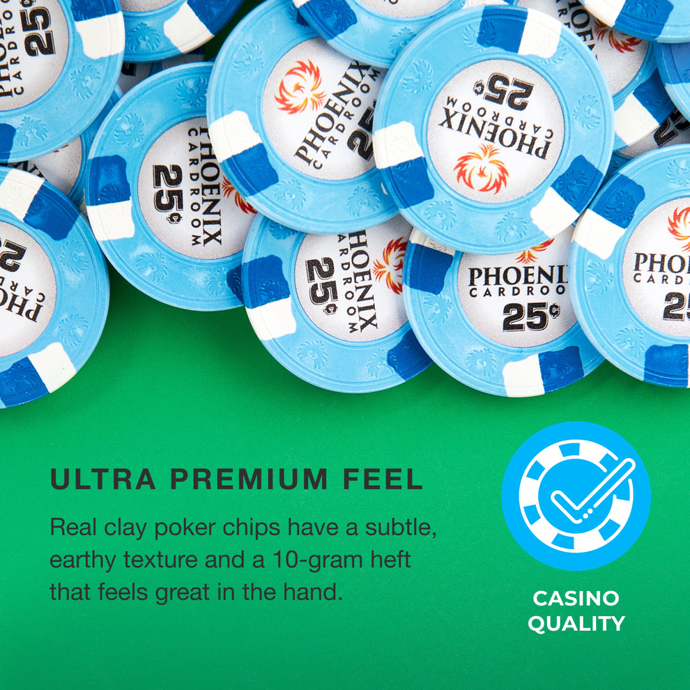 Phoenix 10-gram Real Clay Poker Chips (25-pack) – Gaming Distribution