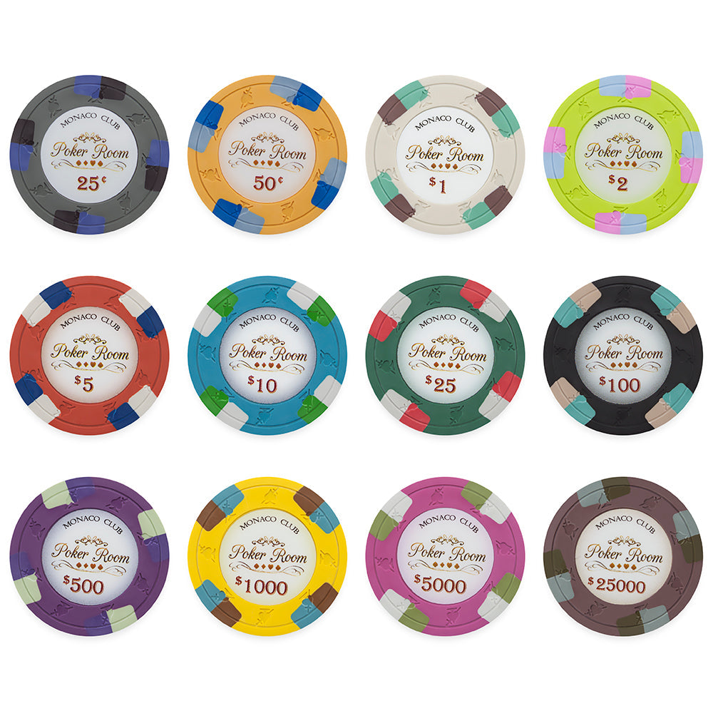 Monaco Club 13.5-gram Poker Chips (25-pack)