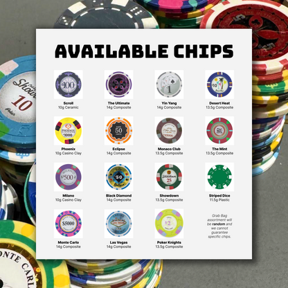 Gambler's Grab Bags - Random Poker Chip Packs